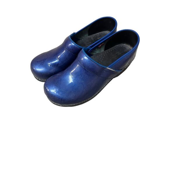 Sanita Blue Leather Comfort Clogs - Women's Size 9/9.5 - Picture 1 of 9